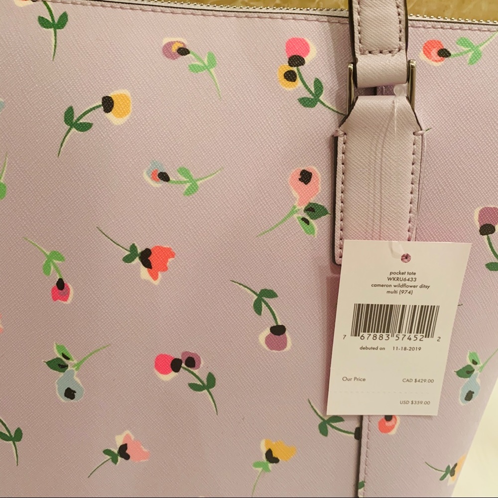 Pocket tote WKRU6433 Cameron wildflower Kate Spade - Picture 5 of 7